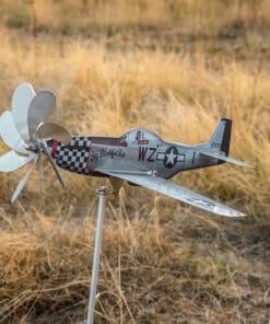 mustang-flugzeug-gartendekoration