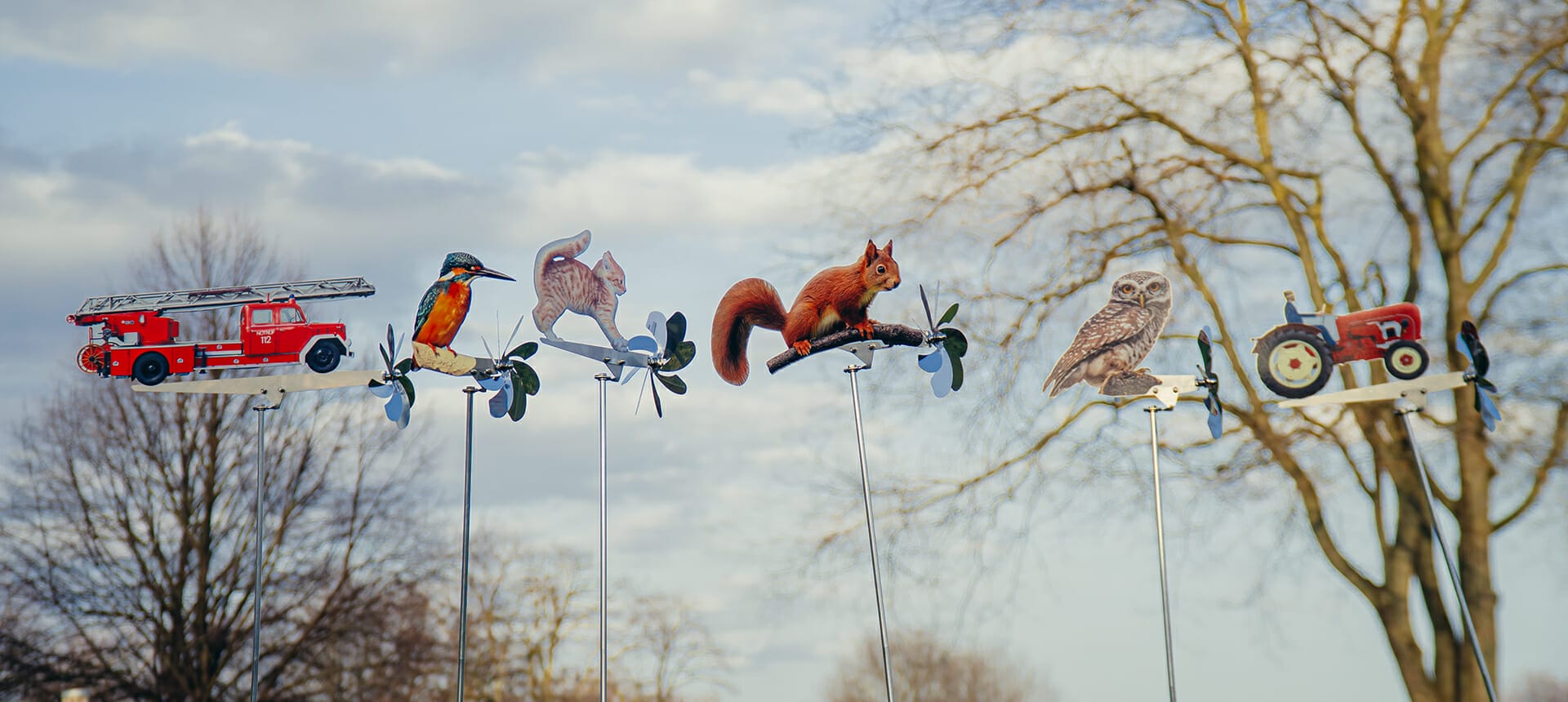 Vielfältige Windrad Gartendeko